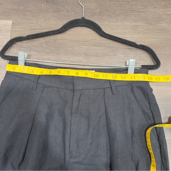 Mara Hoffman high waited wide leg linen black pants - Picture 6 of 9